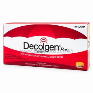 Тайские жаропонижающие и обезболивающие таблетки Decolgen prin