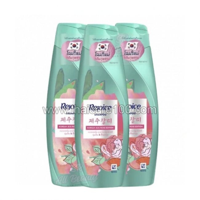 Разглаживающий шампунь для мягкости волос Rejoice Korean Jeju Rose 3 шт