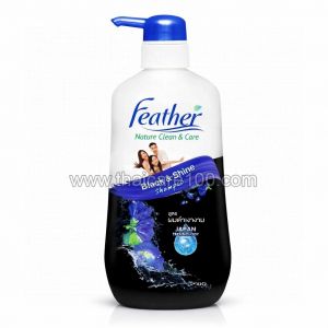 Шампунь для блеска тёмных волос Feather Black & Shine Shampoo