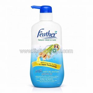Освежающий шампунь для жирной кожи головы Feather Refresh Deo Shampoo
