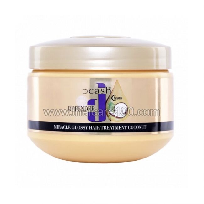 Маска для сухих и повреждённых волос Dcash Defender Keratin Miracle Glossy Hair Treatment Coconut