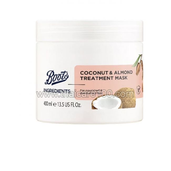 Маска для сухих и нормальных волос Boots Ingredients Coconut & Almond Treatment Mask