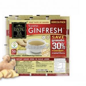 Имбирный чай Instant Ginger 100% Ranong Tea без сахара 50 саше