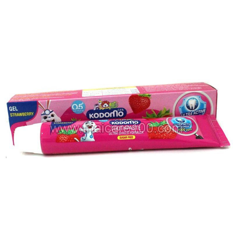 Клубничная паста-гель Kodomo Toothpaste для детей от 5 месяцев