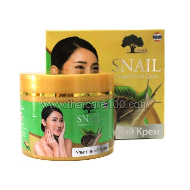 Улиточный крем для лица Thai Herb Snail Collagen Facial Cream