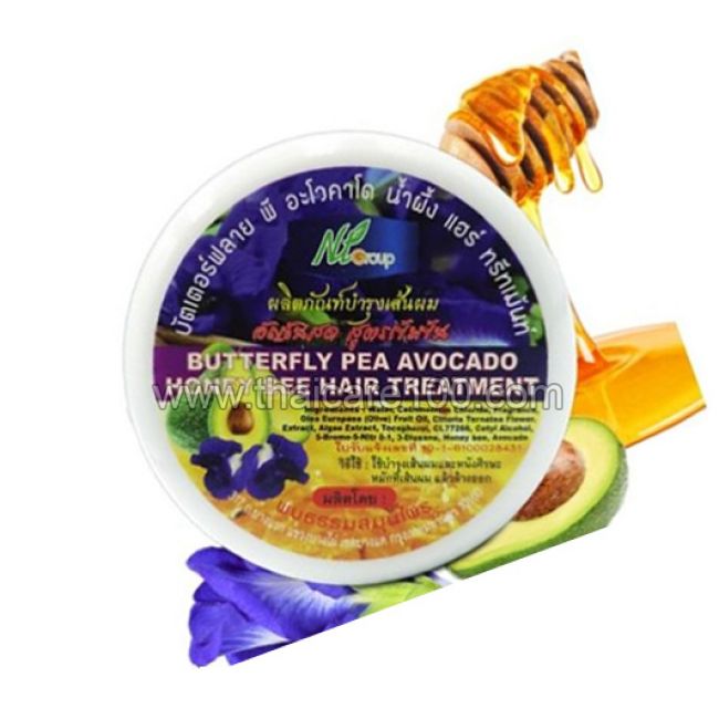 Укрепляющая маска с синим чаем, медом и авокадо Butterfly Pea Avocado Honey Hair Mask