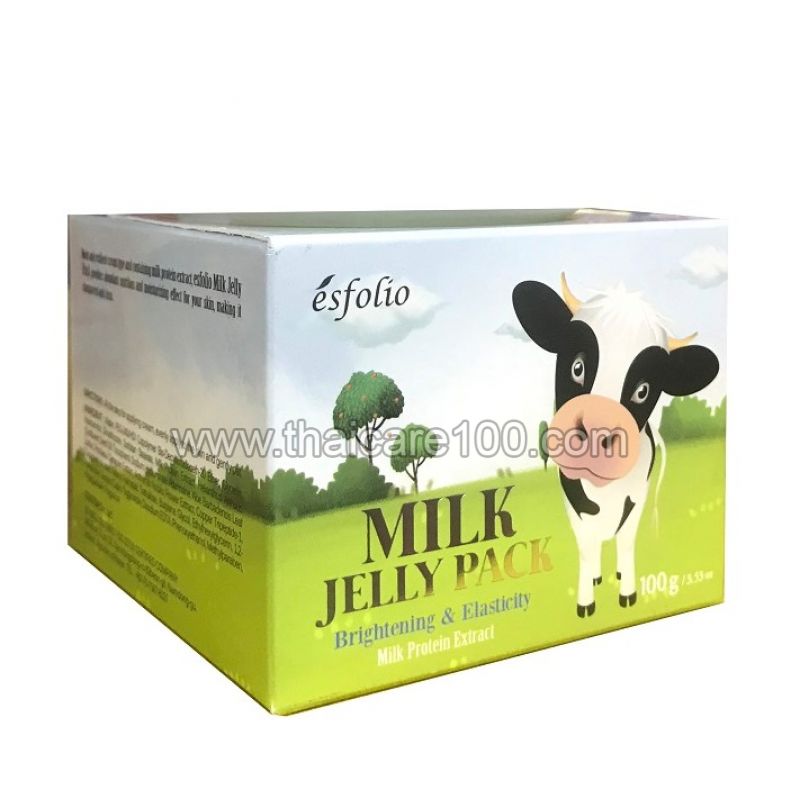 Ночная маска "Эластичность и сияние" с молочным протеином Esfolio Milk Jelly Pack