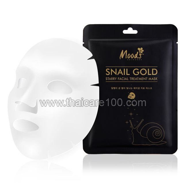 Антивозрастная увлажняющая маска с золотом Moods Snail Gold