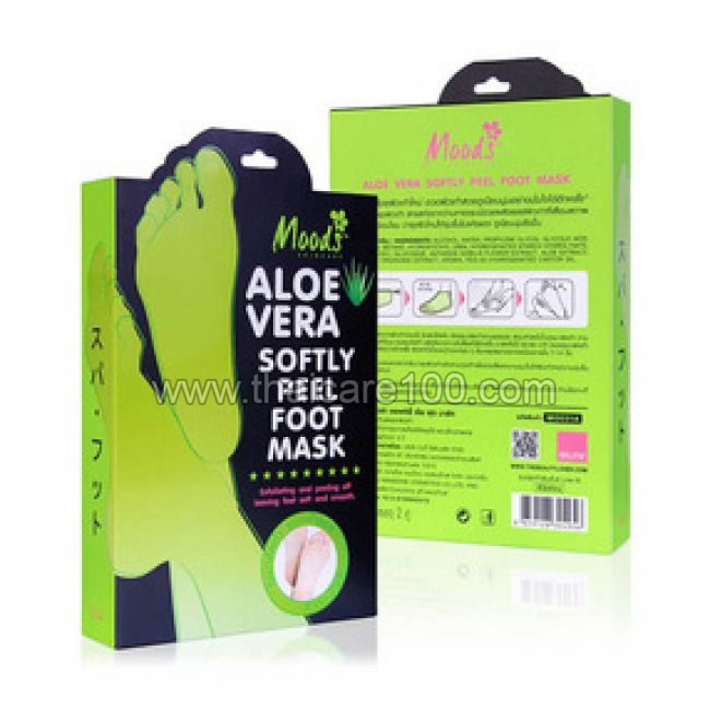Пилинг-носки для ступней с алое-вера Moods Aloe Vera Peel Foot Mask 