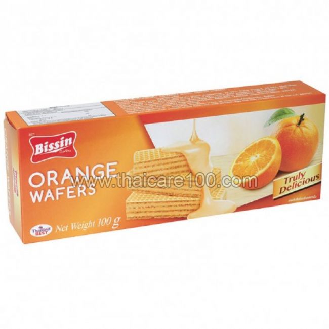 Апельсиновые вафли Bisquini Orange Wafer