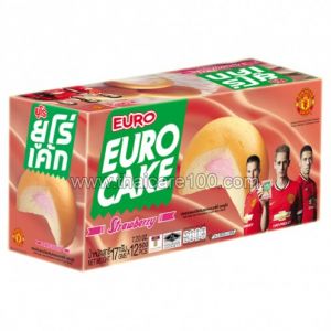 Бисквитные пирожные с клубничным кремом EURO Brand Puff Cake Strawberry (6 шт)
