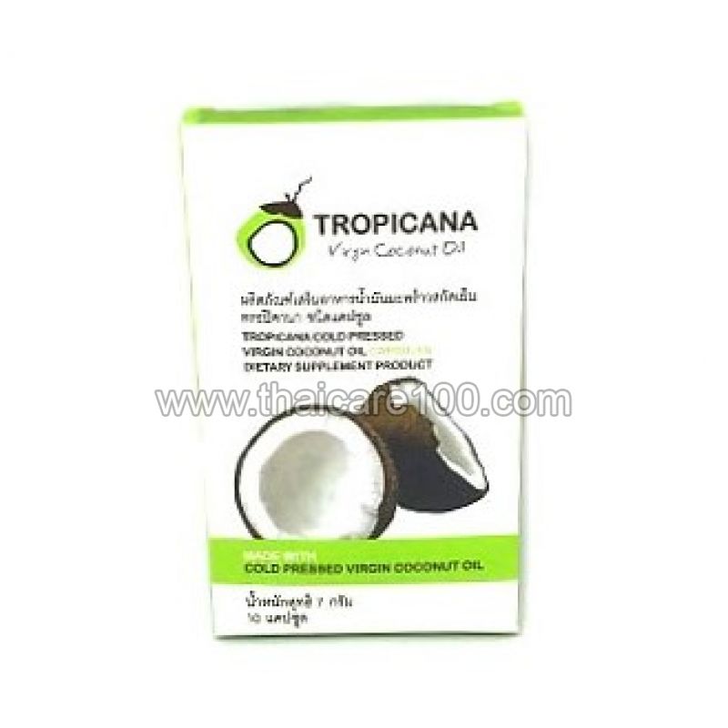 100% органическое кокосовое масло в капсулах Tropicana
