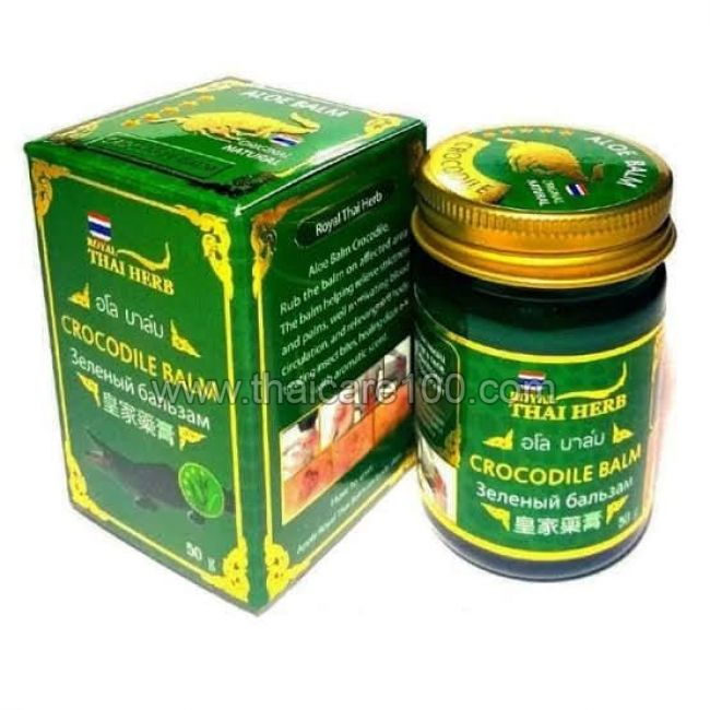 Зеленый крокодиловый бальзам Royal Thai Herb Balm