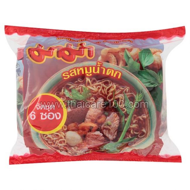 Лапша Mama Moo Nam Tok со вкусом кровяной колбасы 6 шт
