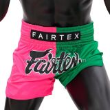 Шорты для тайского бокса Muay Thai Shorts Pink/Green Fairtex