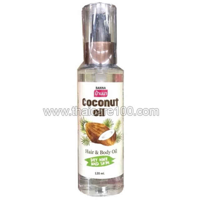 Кокосовое  масло для сухой кожи и волос Banna Coconut Oil