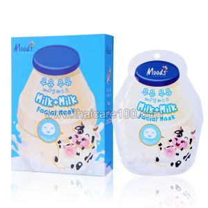 Тканевая маска с двойным молочным протеином Moods Milk+Milk