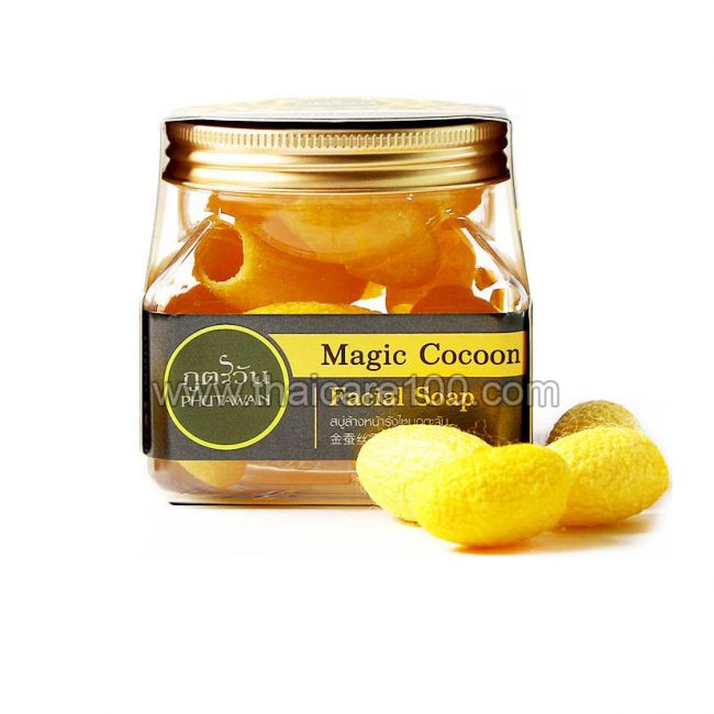 Шелковое мыло с экстрактом кокона 100% Natural Thai Gold Silk Magic Cocoon