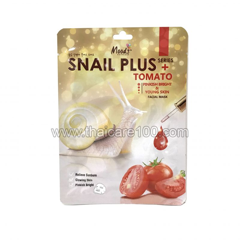 Маска для лица с муцином улиток и ликопином Snail Plus Series Tomato Moods