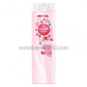 Шампунь для тусклых волос с сакурой и малиной Sakura & Raspberry Shine & Soft 