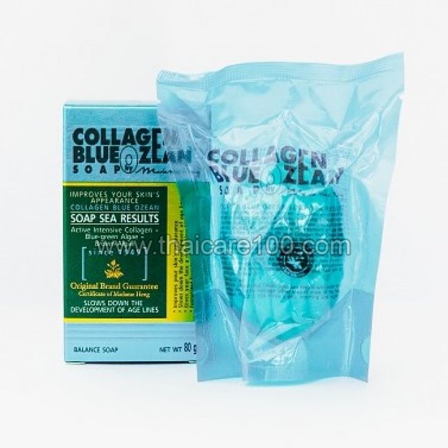 Коллагеновое мыло-баланс Collagen Blue Ozean Soap by Madame Heng