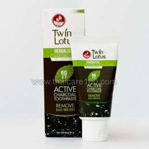 Известная зубная паста с углем Twin Lotus Active Charcoal Toothpaste 