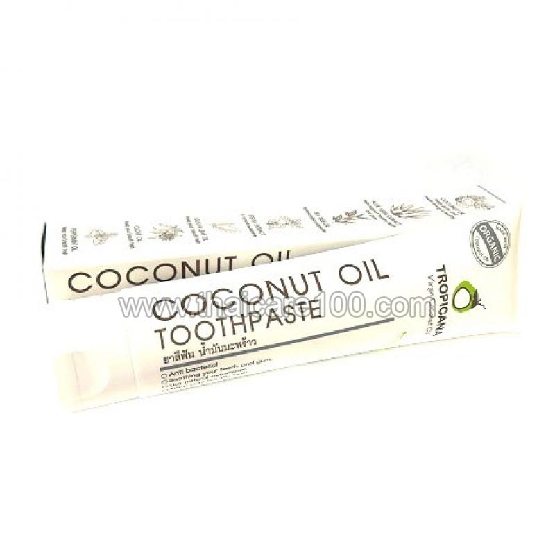 Зубная паста на основе кокосового масла Tropicana