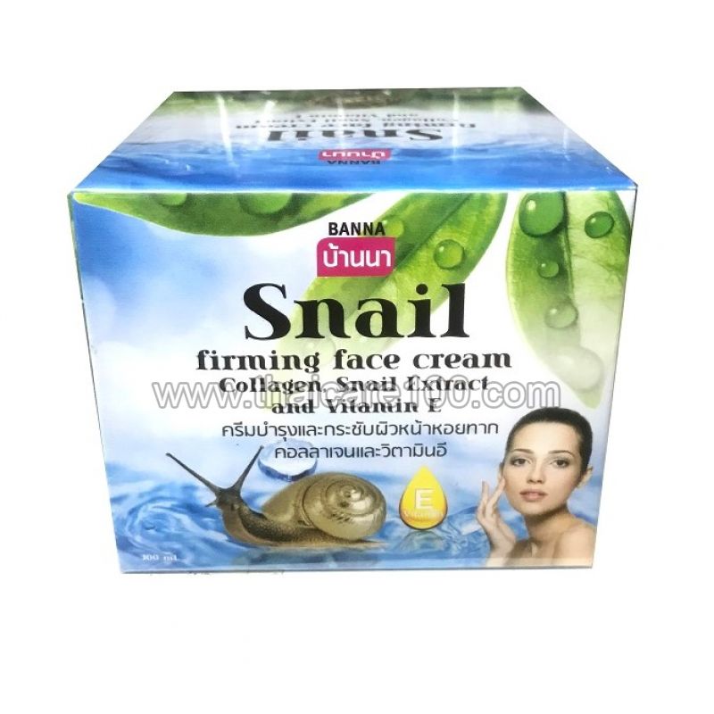 Улиточный крем с витамином Е Banna Snail Firming Face Cream