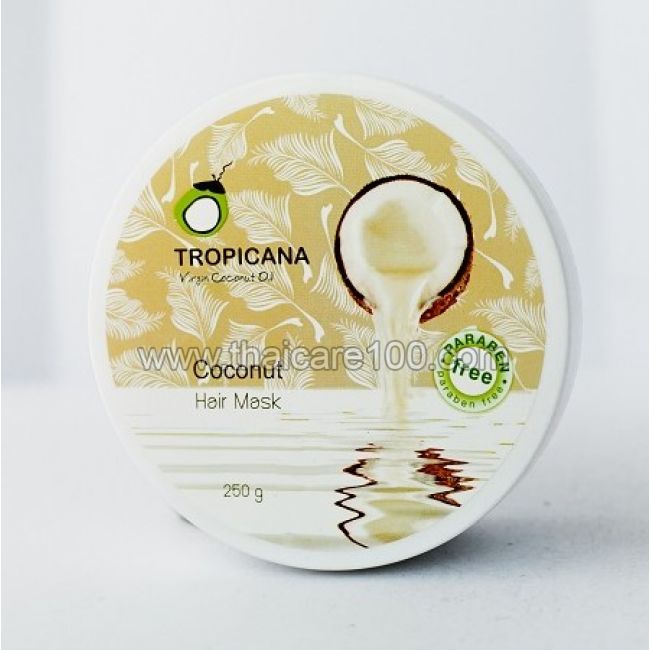 Маска для волос на основе кокосового масла Hair Mask Coconut Oil Tropicana