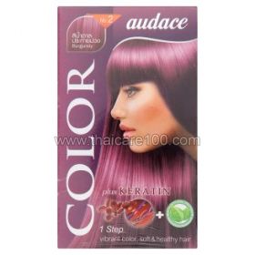Стойкая крем-краска для волос с кератином Audace Color Plus Keratin No2 цвет Бургунди