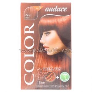 Стойкая крем-краска для волос с кератином Audace Color Plus Keratin No.3 цвет Махагон