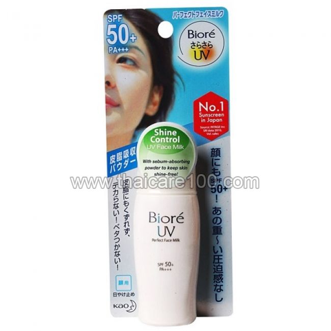 Матирующий лосьон для жирной кожи с защитой от ультрафиолета Biore UV Perfect Face Milk SPF50+
