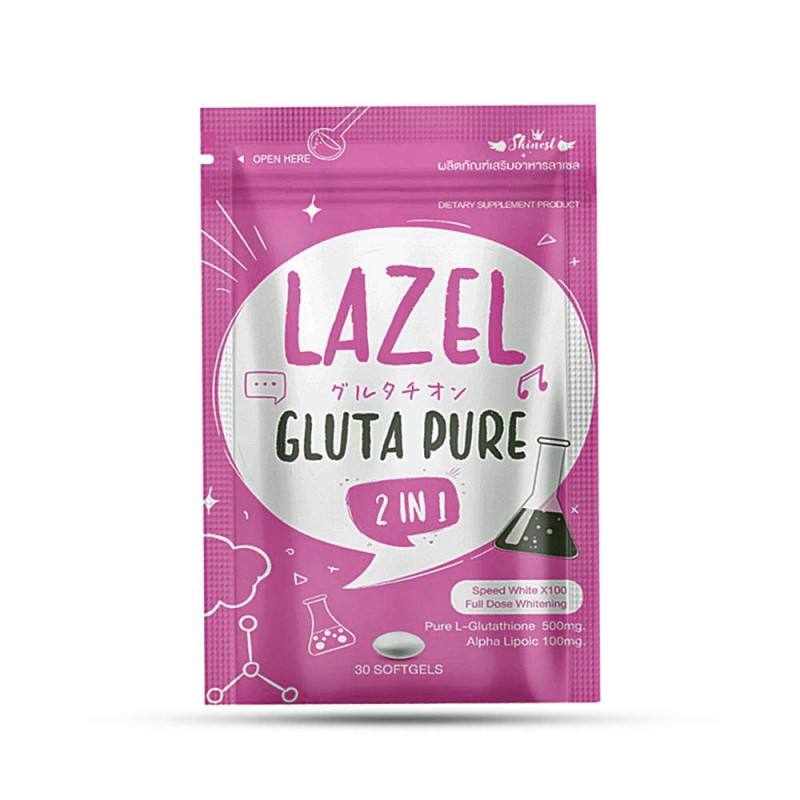 Глутатион для отбеливания и выравнивания кожи Lazel Glutathione Pure 2 в 1