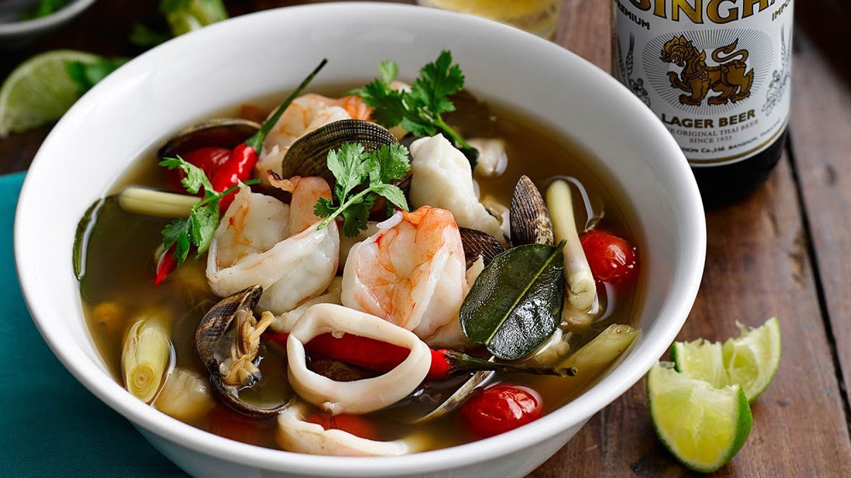тайский суп с морепродуктами
